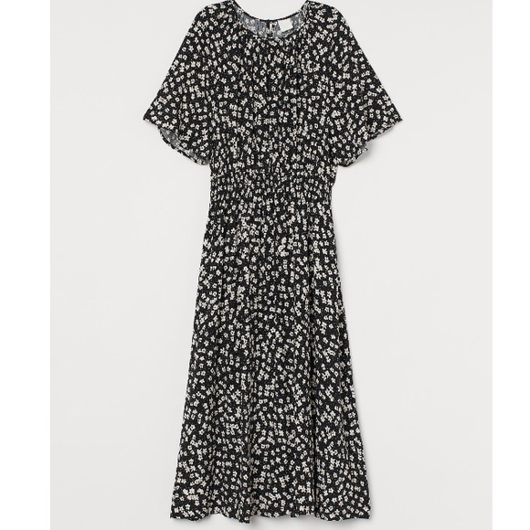 H&M Dresses & Skirts - H&M Black Floral Calf Length Dress
